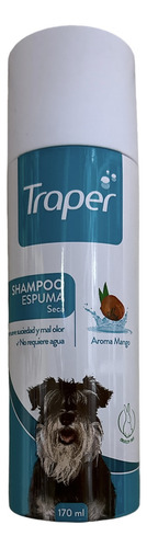 Shampoo Espuma Seca Traper Baño En Seco Para Perros 170ml