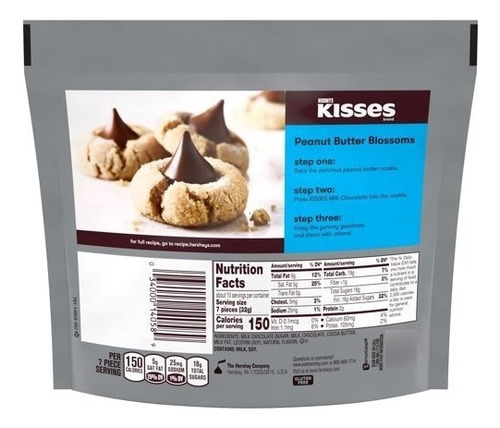 Hershey's Kisses Caramelo De Chocolate Con Leche 306gr