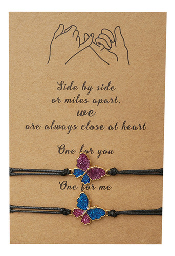 Zt 2pcs Pulsera Couple Con Hilo De Cera Que Gotea Tejida