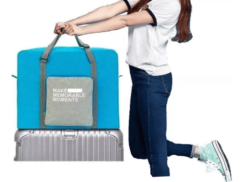 Bolso Grande Plegable Viaje Reforzado Jsbags Martinez Gris