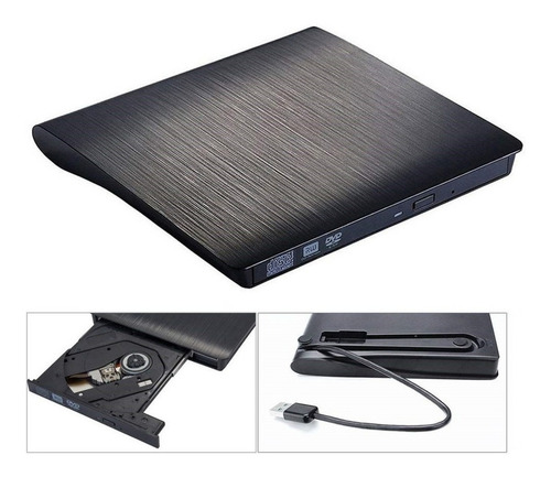 Imagem 6 de 9 de Leitor & Gravador Cd Dvd Drive Externo Usb 3.0 5gbps Slim
