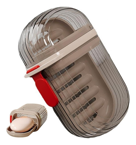 2 Pcs Jabonera Viaje,contenedor Jabón Portátil Transparente