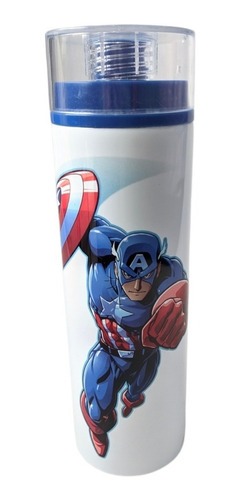 Cilindro De Aluminio Con Diseño De Capitan America