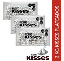 Comprar 3 Kg Chocolates Kisses Hershey  Plateados Bolsa Original