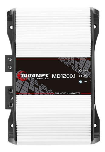 Amplificador automático Taramps Md1200 Rms Digital Monoblock Power 2 Ohms, cor branca