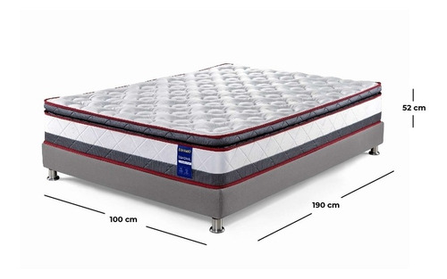 Imagen 5 de 5 de Combo Colchón Eldorado Sencillo Tahoma 100 X 190 Cm + Base C
