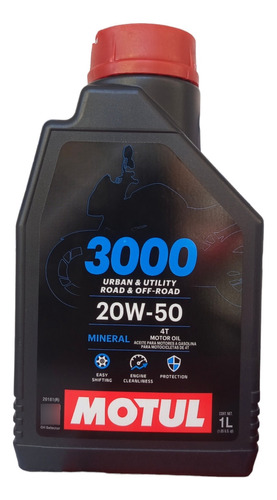 Aceite Motul 3000 20w50 Mineral 4 Tiempos 