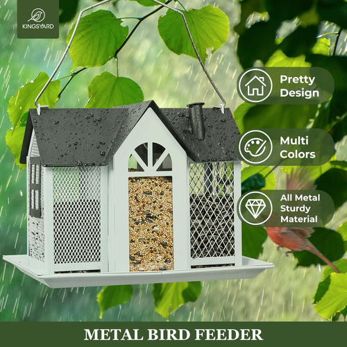 Comedero De Pajaros Triple De Gran Capacidad Colgante