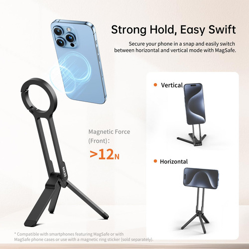 Magnetic Phone TriPod Stand Para iPhone Mosquetón De Escalad