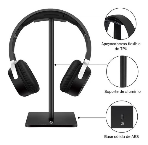 Imagen 4 de 10 de Soporte Para Auriculares Stand Headset Gamer Office