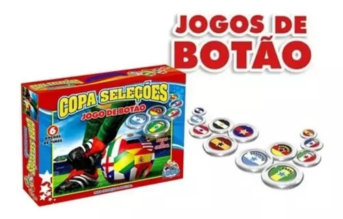 Jogo Futebol De Botão Cristal Completo Com Seleções 6 Times