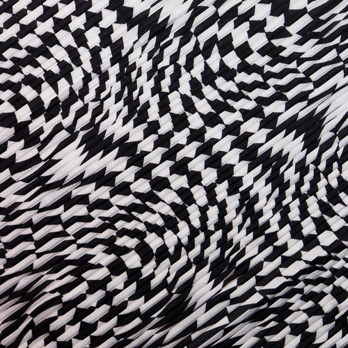 Mascada Mujer Pañoleta Estampada Plisada Negro 70 X 70cm Negro Plisado Unitalla