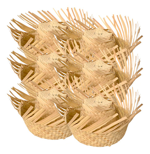 Chapéu De Palha Desfiado Infantil Festa Junina Kit Com 6 Un