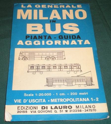 Plano De Milan - La Generale Milano In Bus - Italiano