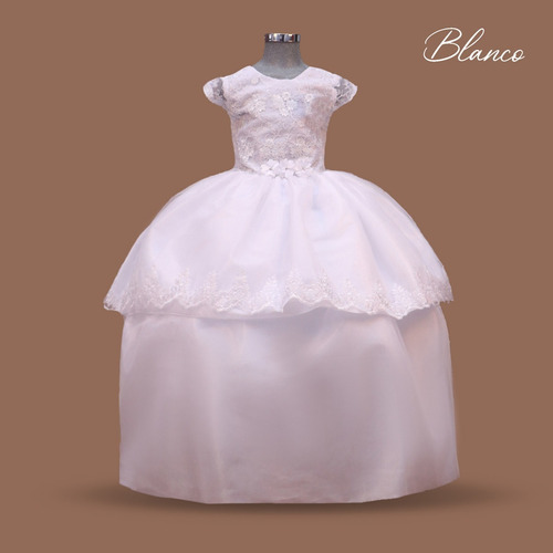 Imagen 2 de 6 de Vestido De Primera Comunión Modelo 760 Desmontable.