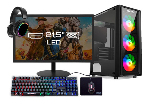 Pc Gamer Completo Amd Ryzen 5 5600gt 16gb Ssd 240gb 500w 21