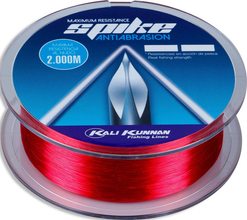 Linha De Pesca Monofilamento Spike 2000m 0,18mm 11lbs Cor Vermelho