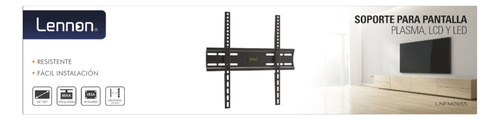 Soporte Tv Lennon Ln-fm2655 Vesa Max 410x400 -30kg 26-55'' Color Negro