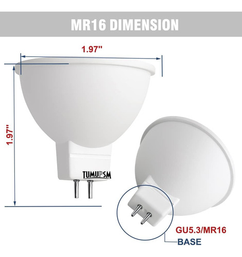 Bulbo Led Tumupsm Rgb Mr16, Bulbo Mr16 Mr16 Mr16 De Color 50