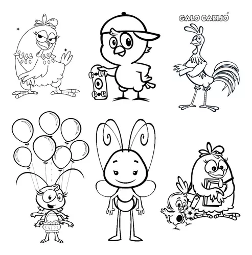 Turma da galinha pintadinha, Desenho da galinha pintadinha, Páginas para  colorir