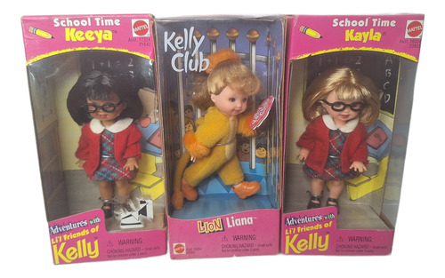 Conjunto Clube Da Kelly - Barbie - Anos 90 - 3 Bonecas