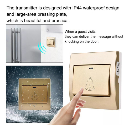 Timbre Inteligente Inalámbrico Para El Hogar, Impermeable, S