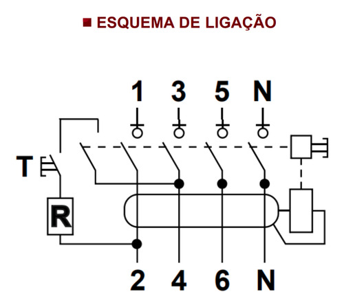 Interruptor Diferencial Residual Dr Tetrapolar De 100a Com 3