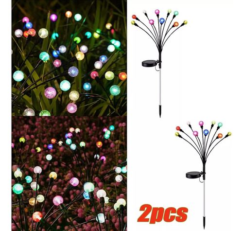 Cascada Led Solar 20 Leds Impermeables 20 Destellos Navideño