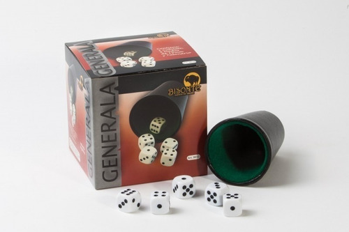 Generala Cubilete Forrado 5 Dados 19mm Bisonte - Dgl Games