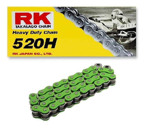 Cadena Rk 520h X 120 Verde C/clip