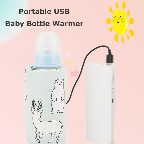 Botella Portátil Térmica Oso Modelo Con Usb Para Viajes Color
