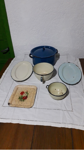 Utensilios De Cocina  Antiguo  Esmaltado 