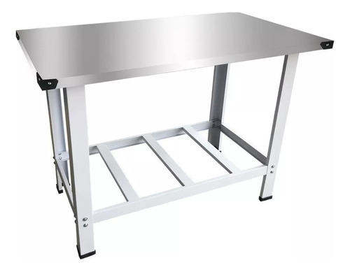 Bancada Mesa Inox Industrial Paneleiro 120x70 Reforçada