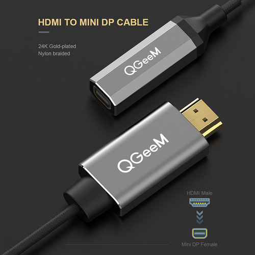 Ml Cabo Adaptador Conversor Qgeem Single To Dp Uhd