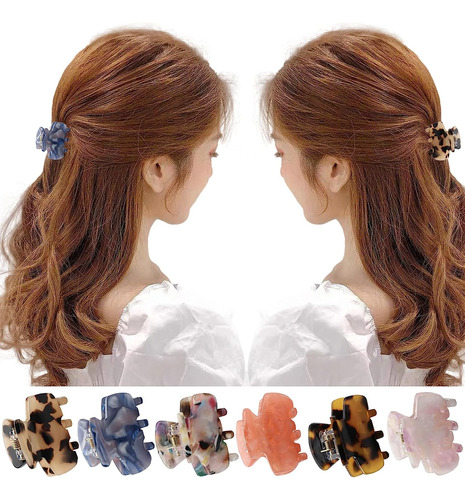 6 Pcs Clips De Garra De Cabello Pequeños 1.4 Pulgadas Clips