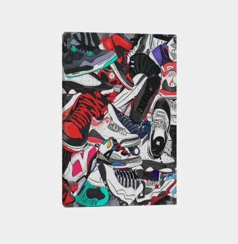 Quadro Decorativo Air Jordan Grafite 2 Geração