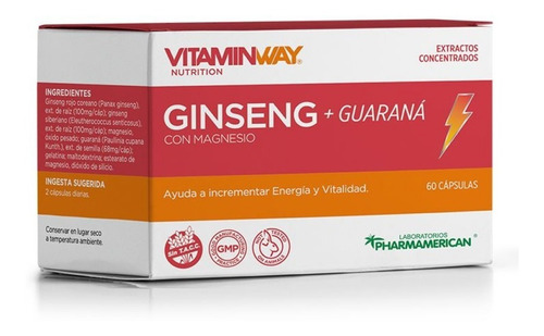 Ginseng + Guaraná Vitamin Way - Estuche X 60 Cápsulas