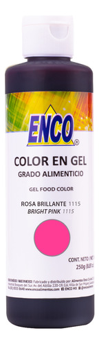 Colorante Color En Gel Rosa Brillante 250 Gr Enco 1115-250