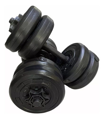 Kit Barra + Mancuernas + 30 Kg. De Disco Pesas