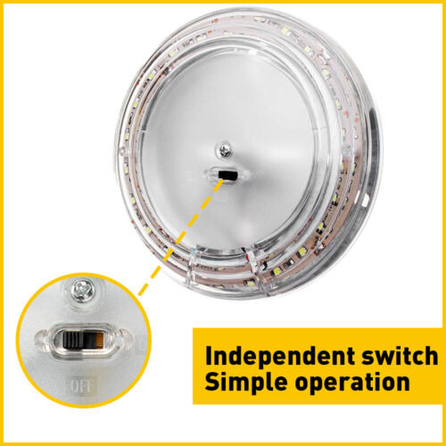 Rv Led 12v Ceiling Fixture Round Reading Dome Light For Bbv