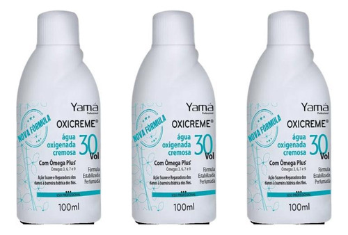 Agua Oxigenada Yama 100ml 30 Volumes - Kit Com 3un