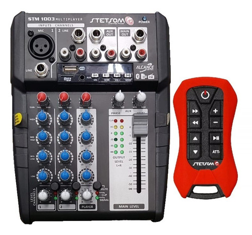 Mesa Stetsom Stm-1003 3 Canais Bluetooth Sd Fm Com Controle