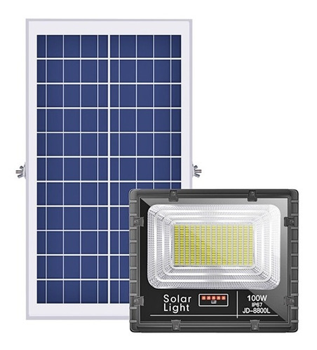 Kit 3 Refletor Holofote  Solar Ultra Led 100w Real Placa