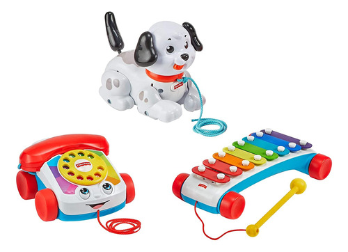 Set De Regalo Fisher-price Pull-along Basics, 3 Juguetes Par