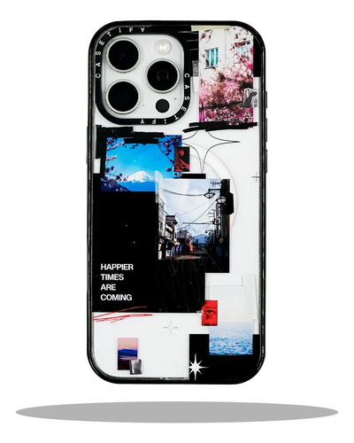 Funda Happier Estilo Casetify Magsafe Para Iphone Transparente Iphone 15 Pro