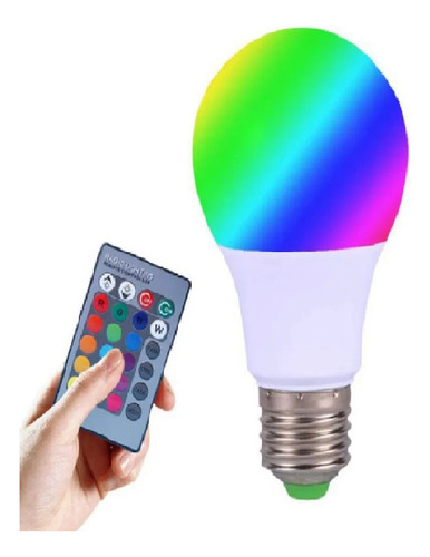 Lámpara Led Rgb 16 Colores Regulable Con Control Remoto 