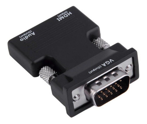 Hdmi Fêmea Para Vga Macho Conversor+adaptador De Áudio
