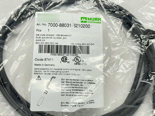 Murr Elektronik 7000-88031-6210200 Cordset M8 M 4-pin - Zzz