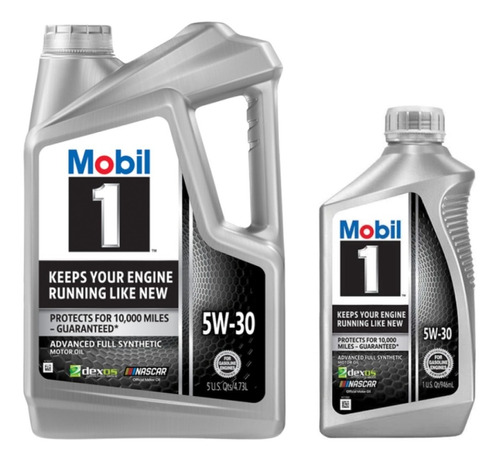 Aceite Sintetico Mobil 1 5w30  4.73 Litros + 946 Ml.