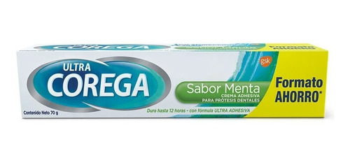 Adhesivo Prótesis Dentales Corega Crema Menta X 70 Grs Full